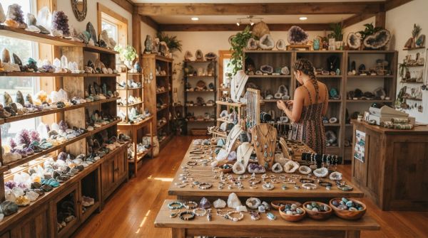 Découverte boutique lithothérapie : minéraux et bijoux pierres naturelles