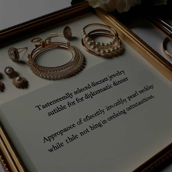 Comment sélectionner des bijoux discrets mais raffinés pour un dîner diplomatique officiel ?